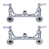 Wall Mount Pre-Rinse Faucet Kitchen Sink 36in Height Sprayer