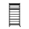 63"H Storage Shelves - Heavy Duty Metal Shelving Unit Adjustable 5-Tier Pantry Shelves with Wheels Load 1750LBS Kitchen Shelf Garage Storage