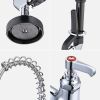 Wall Mount Pre-Rinse Faucet Kitchen Sink 36in Height Sprayer