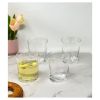 Designer Oval Halo Clear Acrylic DOF Tumbler Set of 4 (12oz), Premium Quality Unbreakable Stemless Acrylic Tumbler for All Purpose