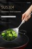 1pc 304 Stainless Steel Slotted Spoons For Cooking; Skimmer Slotted Spoon; Metal Filter Spoon With Holes; Kitchen Tool