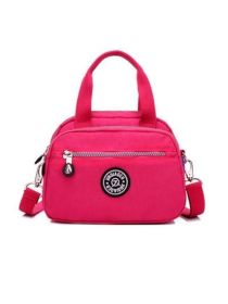 Mulit-Zipper Wateproof Crossbody Bag (Color: Red)