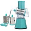 1pc; Rotary Cheese Grater; Kitchen Mandoline Vegetable Slicer With 3 Interchangeable Blades